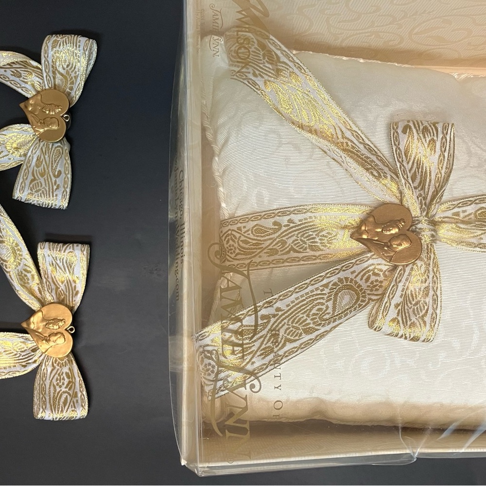Gold and Cream Decorative Cake Toppers